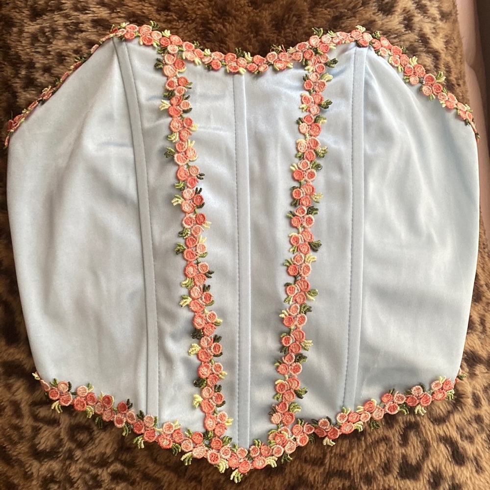 Shein satin corset top